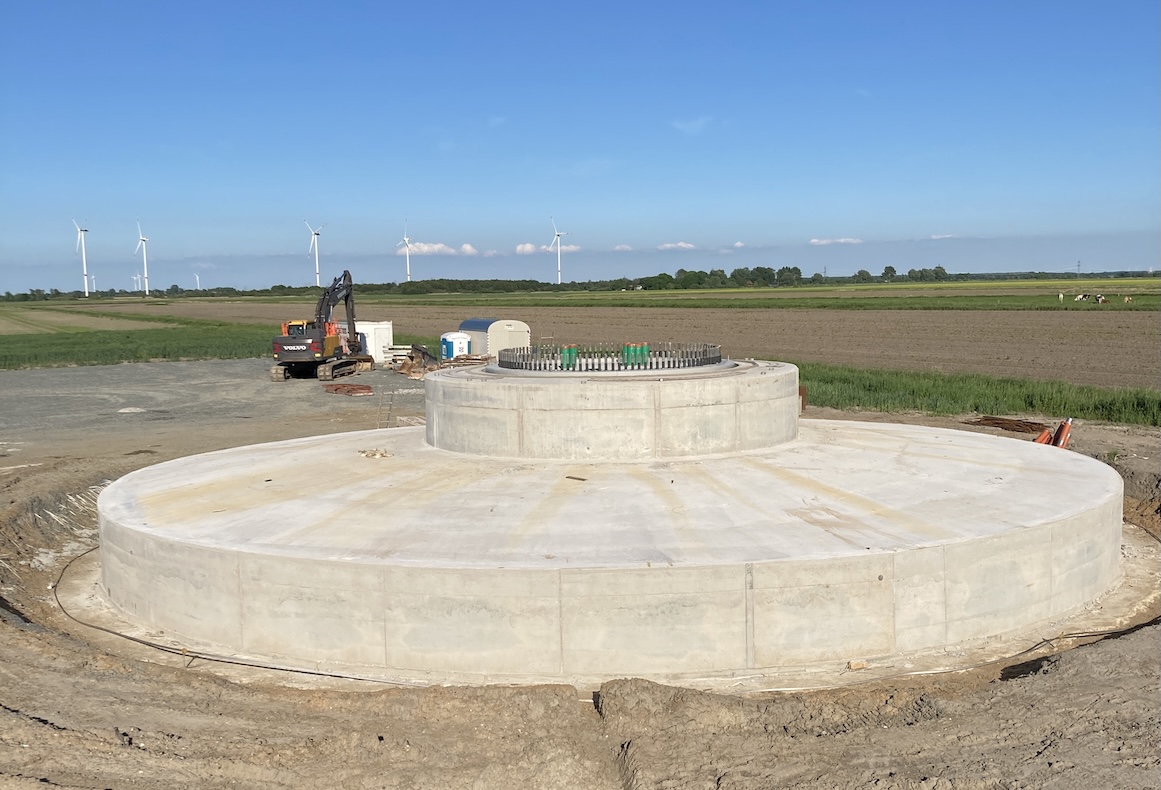 Bau des Fundamentes der WEA Enercon E 126